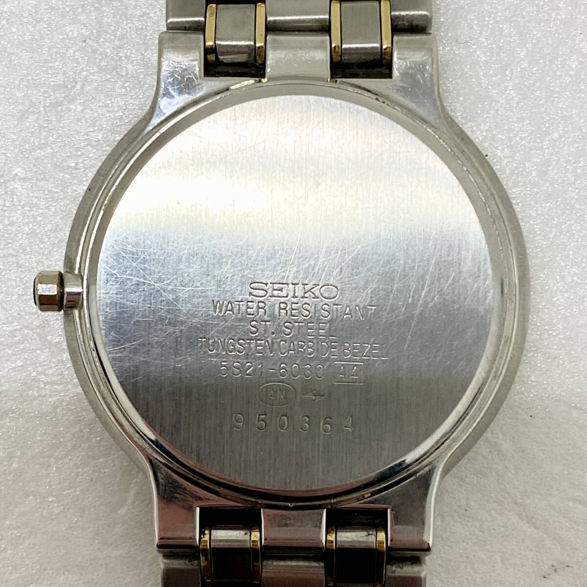 稼働品】 SEIKO DOLCE 5S21-6030 腕時計 ホワイト文字盤 スイープ