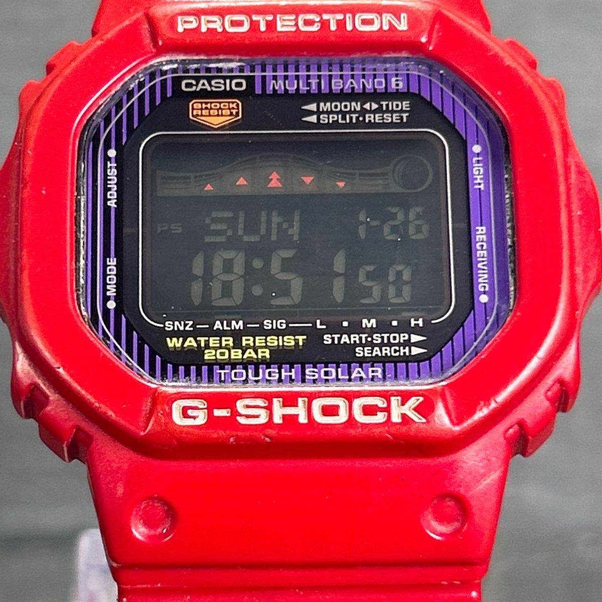 CASIO G-SHOCK G-LIDE タフソーラー レッド CASIO カシオ G-SHOCK ジーショック G-LIDE 腕時計 GWX-5600C-4 電波