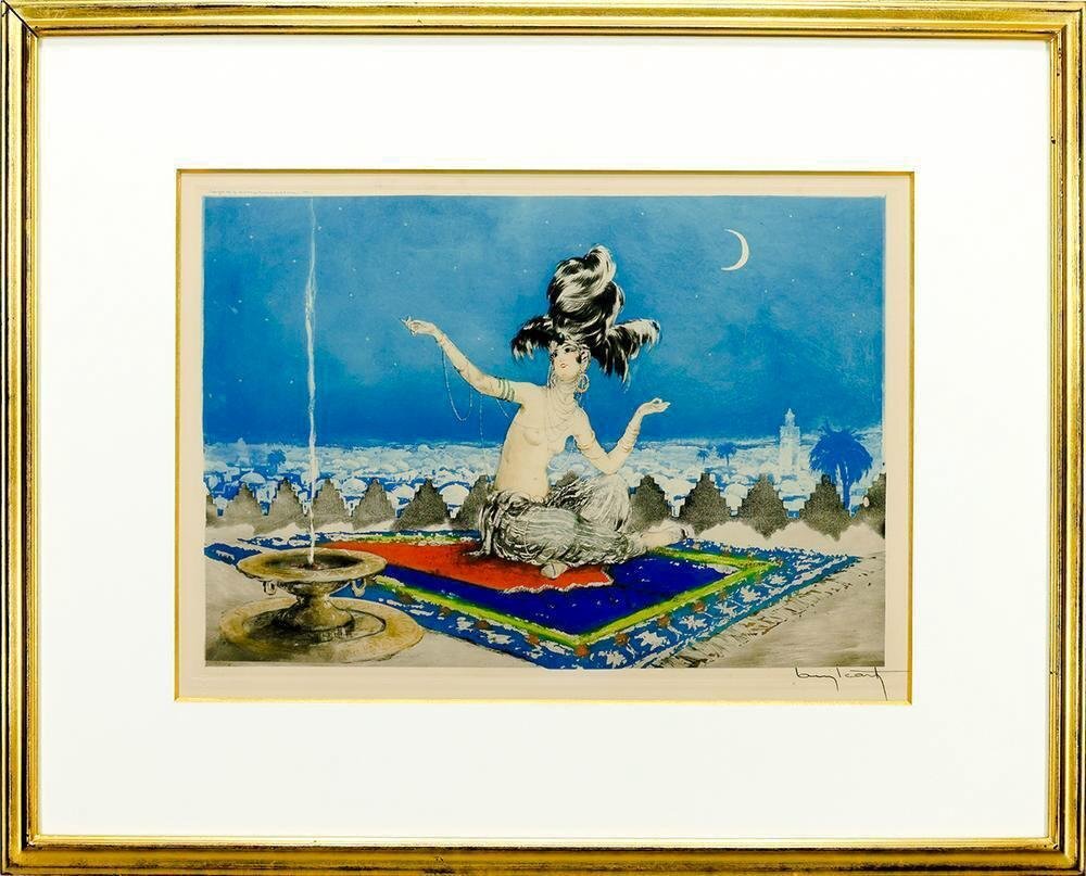 真作】【WISH】ルイ・イカール Louis Icart「シェエラザード」銅版画