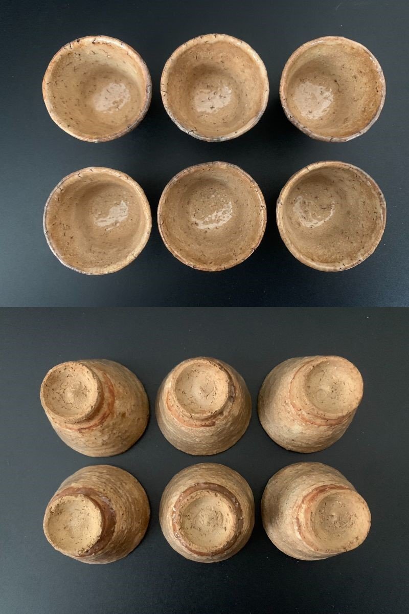 萩焼 七代 兼田三左衛門 天龍山 煎茶器揃 宝瓶 泡瓶 湯冷し 煎茶碗 六