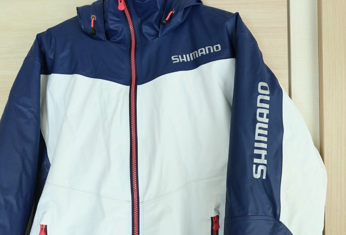シマノ Shimano RB-035N マリンコールドウェザースーツ EX ネイビーホワイト Lサイズ 防寒着 上下セット 船釣り マリン サロペット スーツ _2