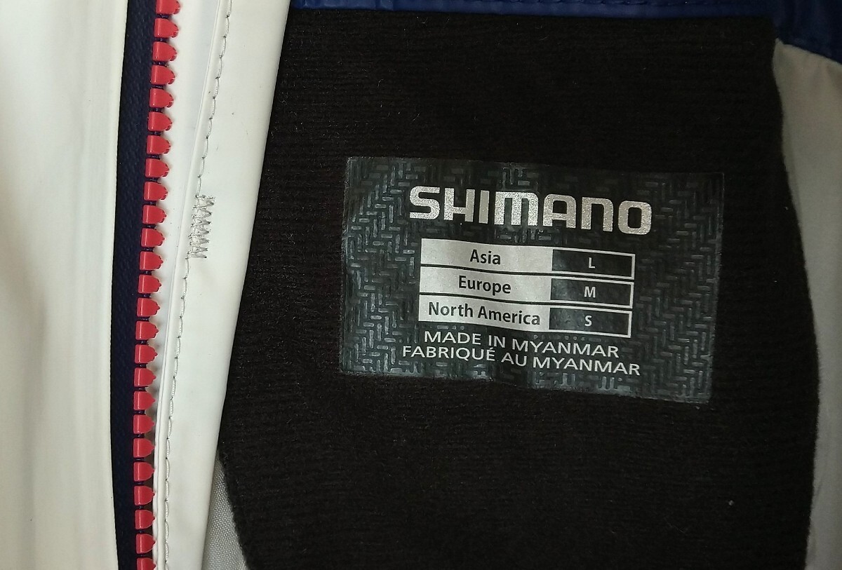 シマノ Shimano RB-035N マリンコールドウェザースーツ EX ネイビーホワイト Lサイズ 防寒着 上下セット 船釣り マリン サロペット スーツ _7