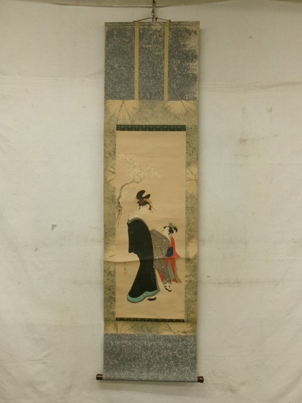 茶道具 色絵 桔梗形 香合 在銘 花押付時代箱 C R9022の通販は