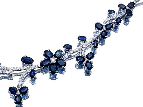 1円～【ジュエリー極】超極上品！上質天然ブルーサファイア37.43ct＆ダイヤモンド4.92ct 超極上K18WGネックレス k9486Sitkrvl【送料無料】_4