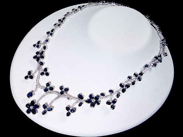 1円～【ジュエリー極】超極上品！上質天然ブルーサファイア37.43ct＆ダイヤモンド4.92ct 超極上K18WGネックレス k9486Sitkrvl【送料無料】_6