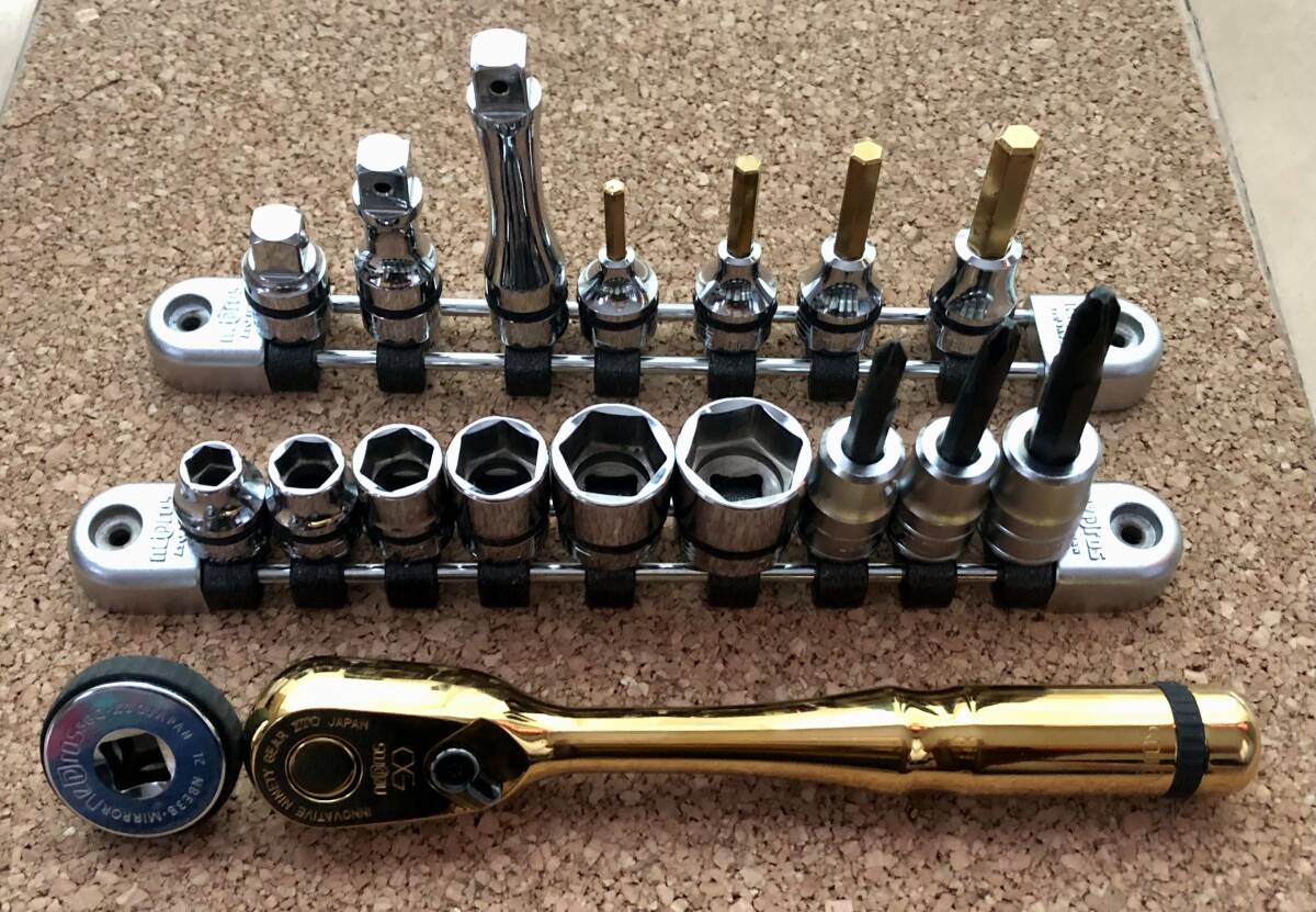 KTC ネプロス 9.5sq NBR390GL、ソケット8.10.12.14.17.19ミリ、ヘキサゴン4.5.6.8ミリ、エクステンションバー30.50.75、クイックスピンナ_1