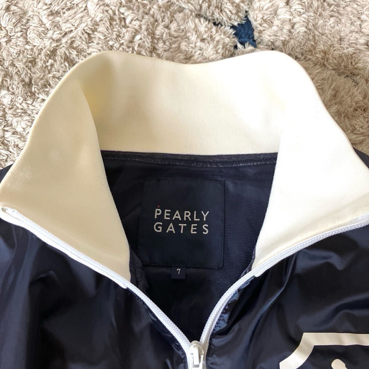 現行モデル　パーリーゲイツ　ジャケット　ブルゾン　XL〜XXL相当 黒　白　6 希少！XXLサイズ！！(7) PEARLY GATES パーリーゲイツ ブルゾン