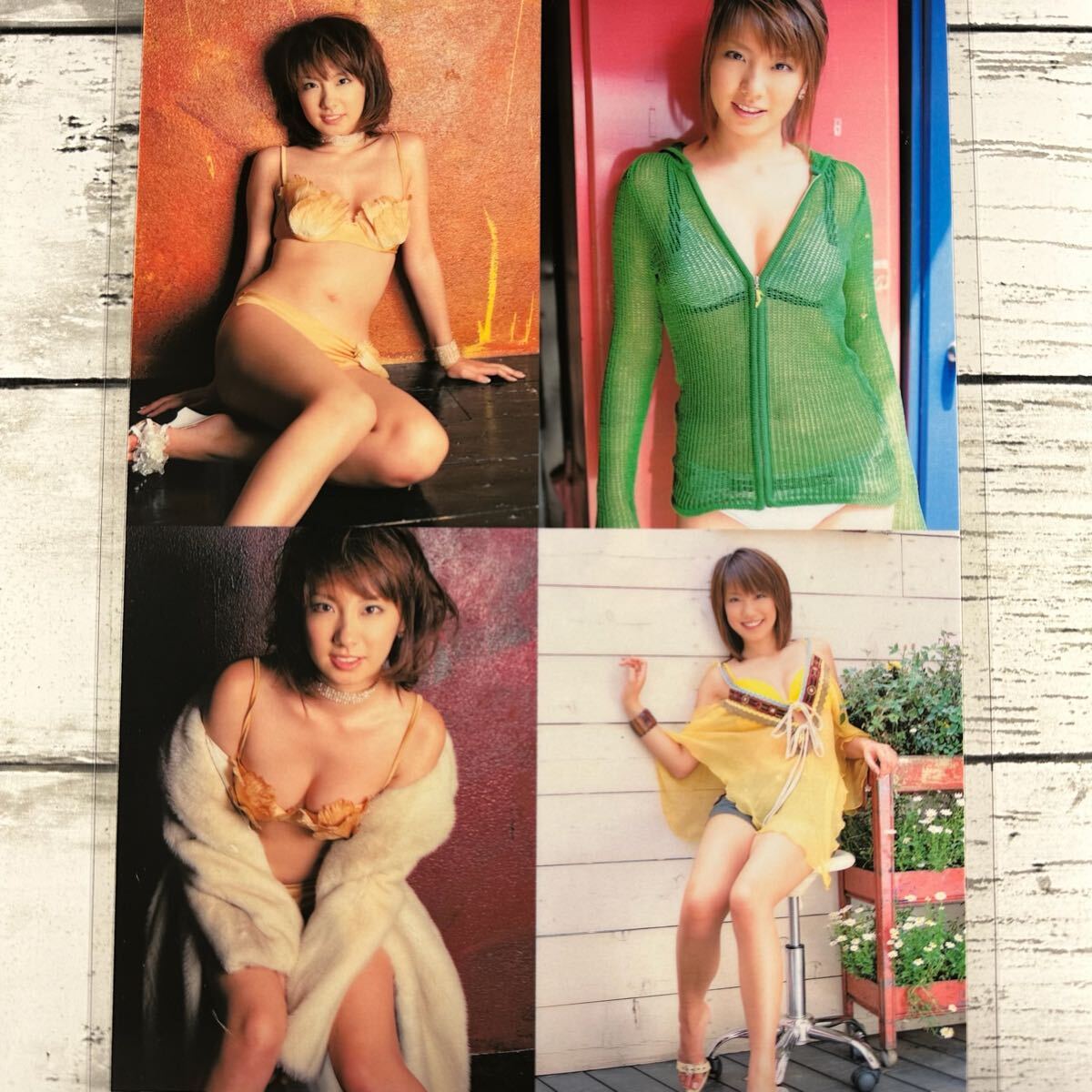 高品質ラミネート処理][ 山本梓 ] 雑誌 切り抜き 9P A4フィルム 水着