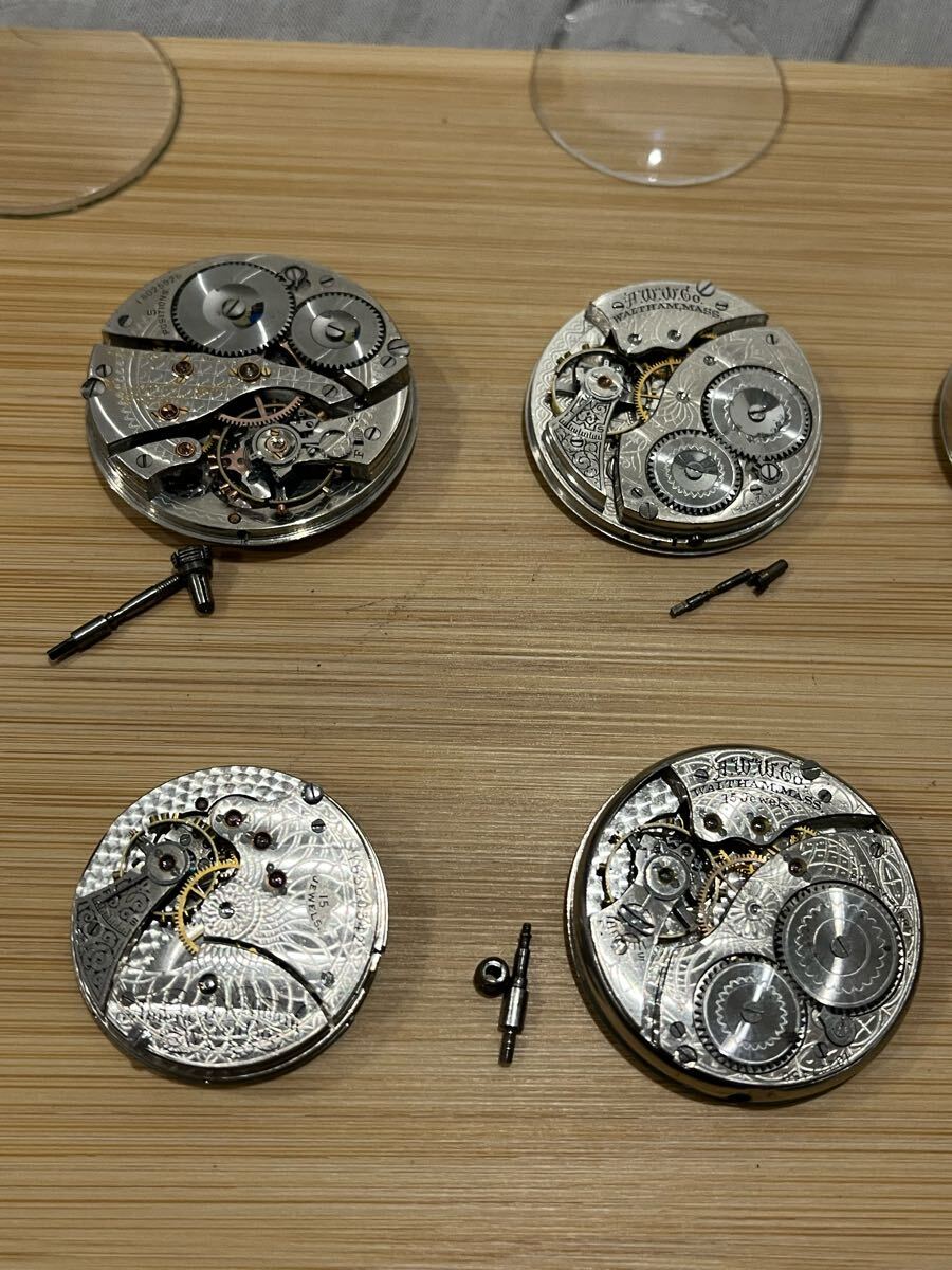 ウォルサム他懐中時計ジャンク６個セット 懐中時計 ウォルサム ジャンク品 スモセコ 18K 計6