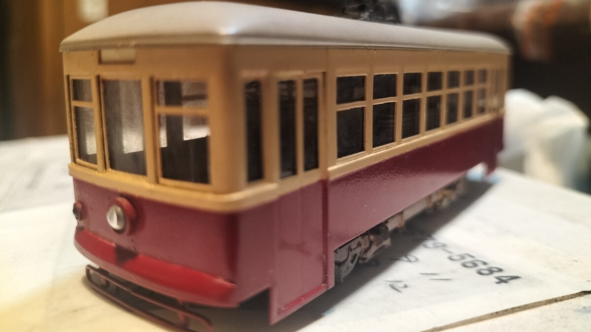 カワイモデル HOゲージ 路面電車 赤色 動作未確認ですが かなりの美品と思います カワイモデル フリー