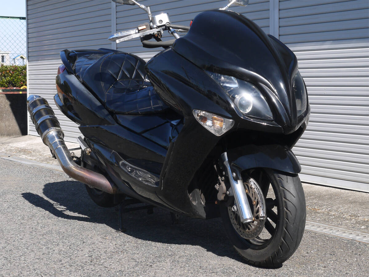 超希少 未使用 キタコ タンデムガーニッシュ 4D9 マジェスティ SG20J 大阪より) マジェスティ (SG20J/4D9)！メタリックブラック！カスタム