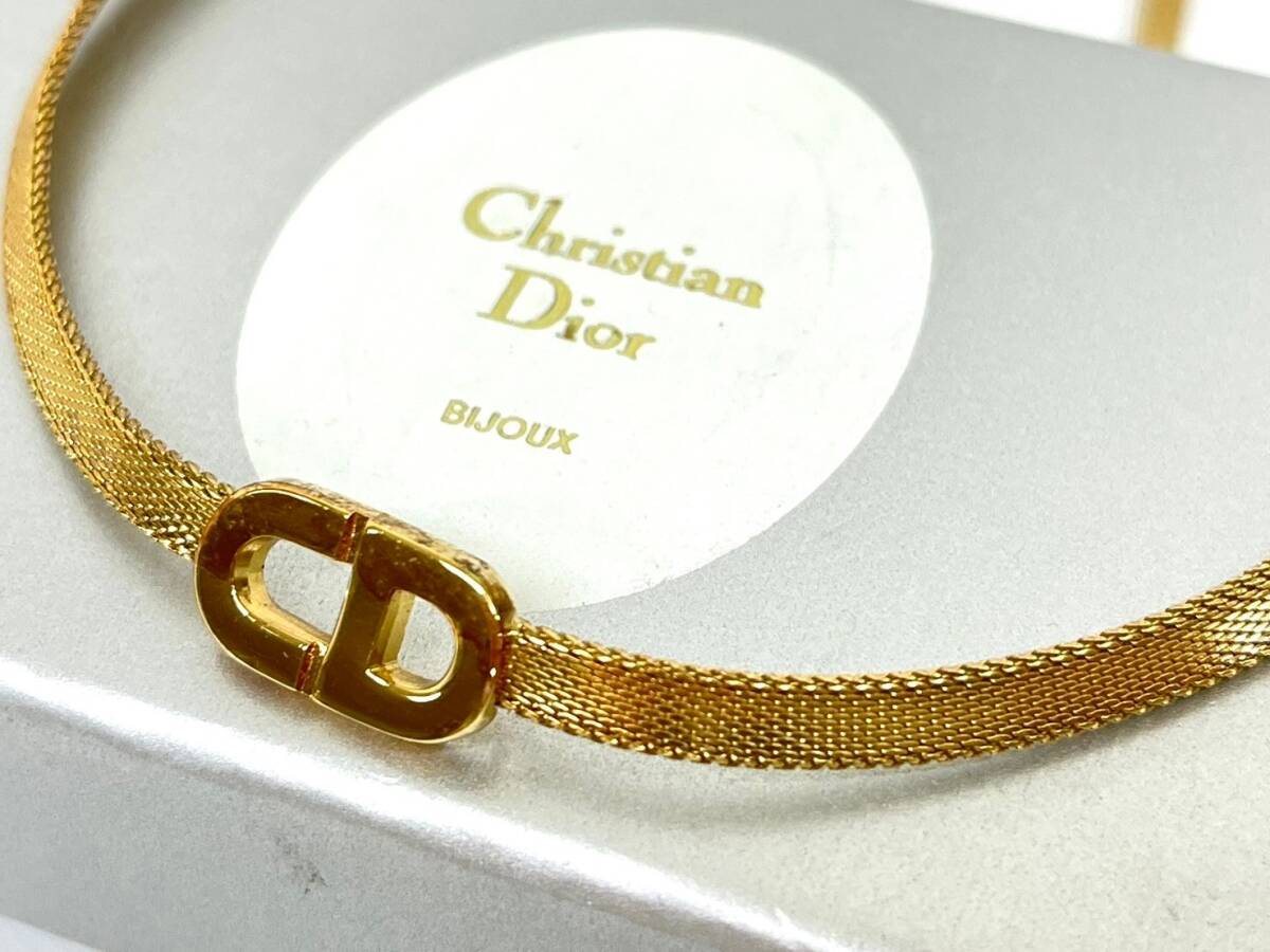 1S5☆Christian Dior/クリスチャンディオール☆ CDロゴ チョーカー 