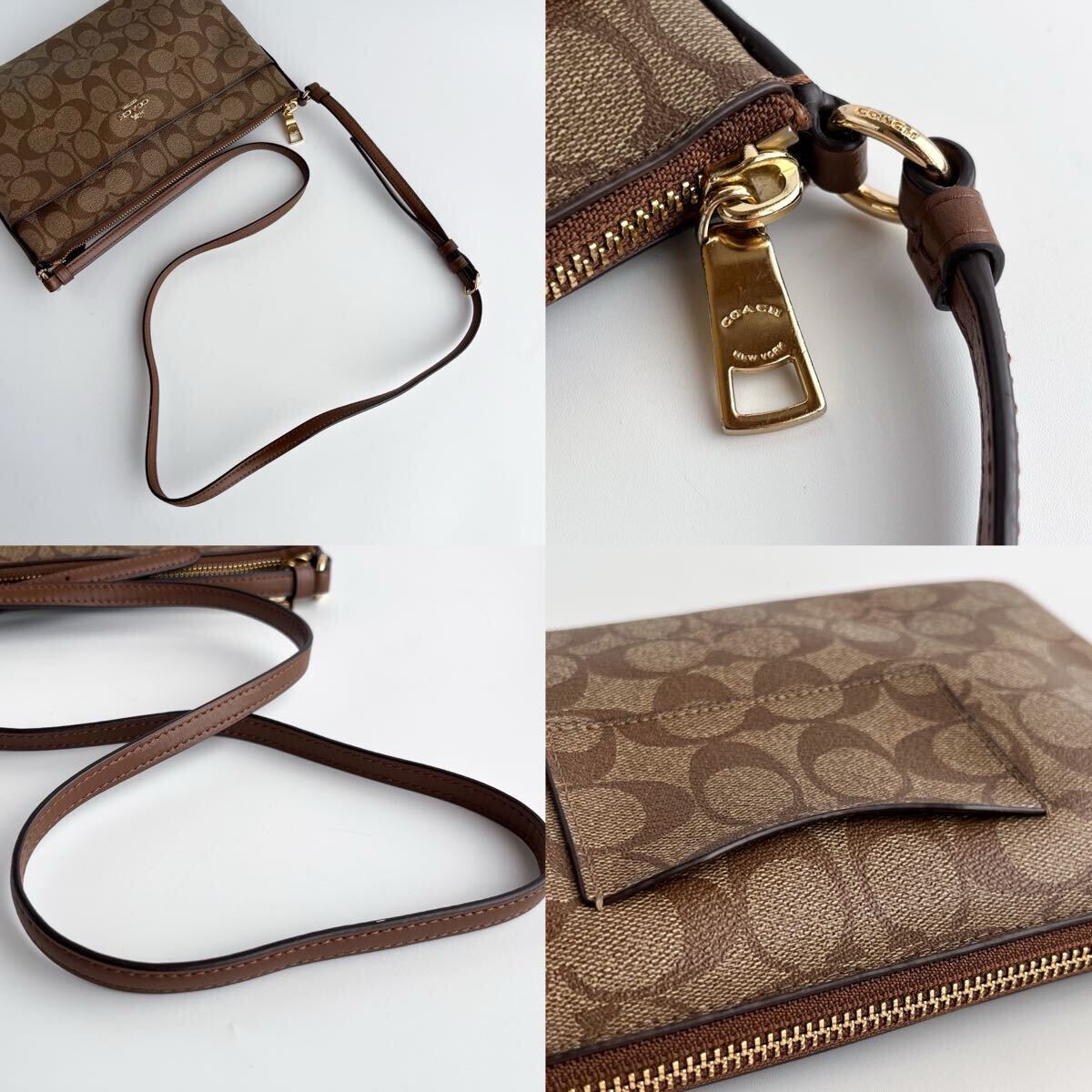 1円 極美品 coach コーチ ショルダーバッグ 58316 斜め掛け クロス 