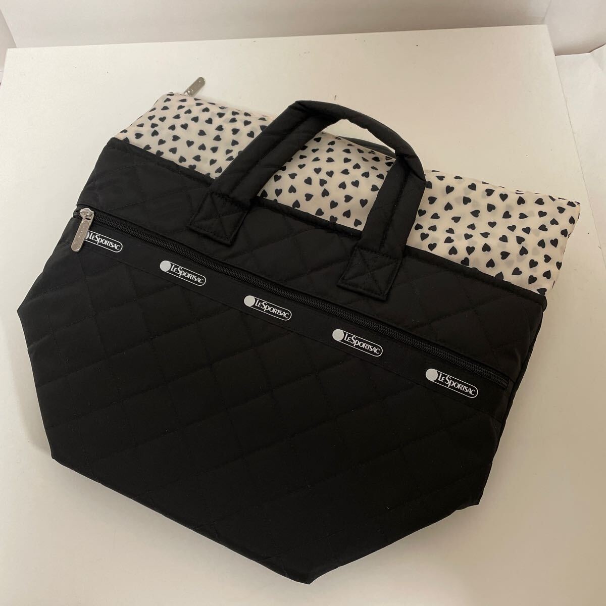LeSportsac MEDIUM MULTI TOTE レスポートサック ビターブラックキルト 