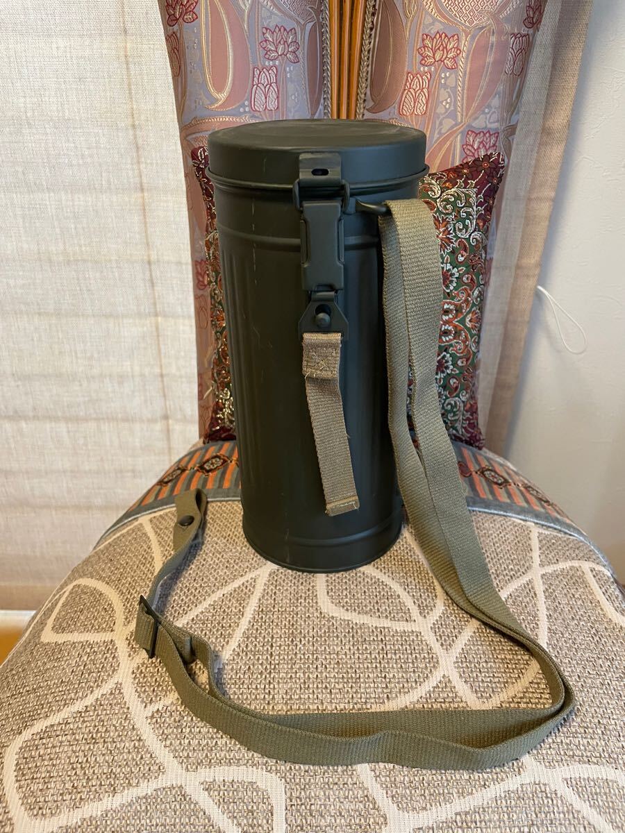 レプリカ Sturm製 ドイツ軍M38ガスマスク用収納缶 ロング缶 国防軍