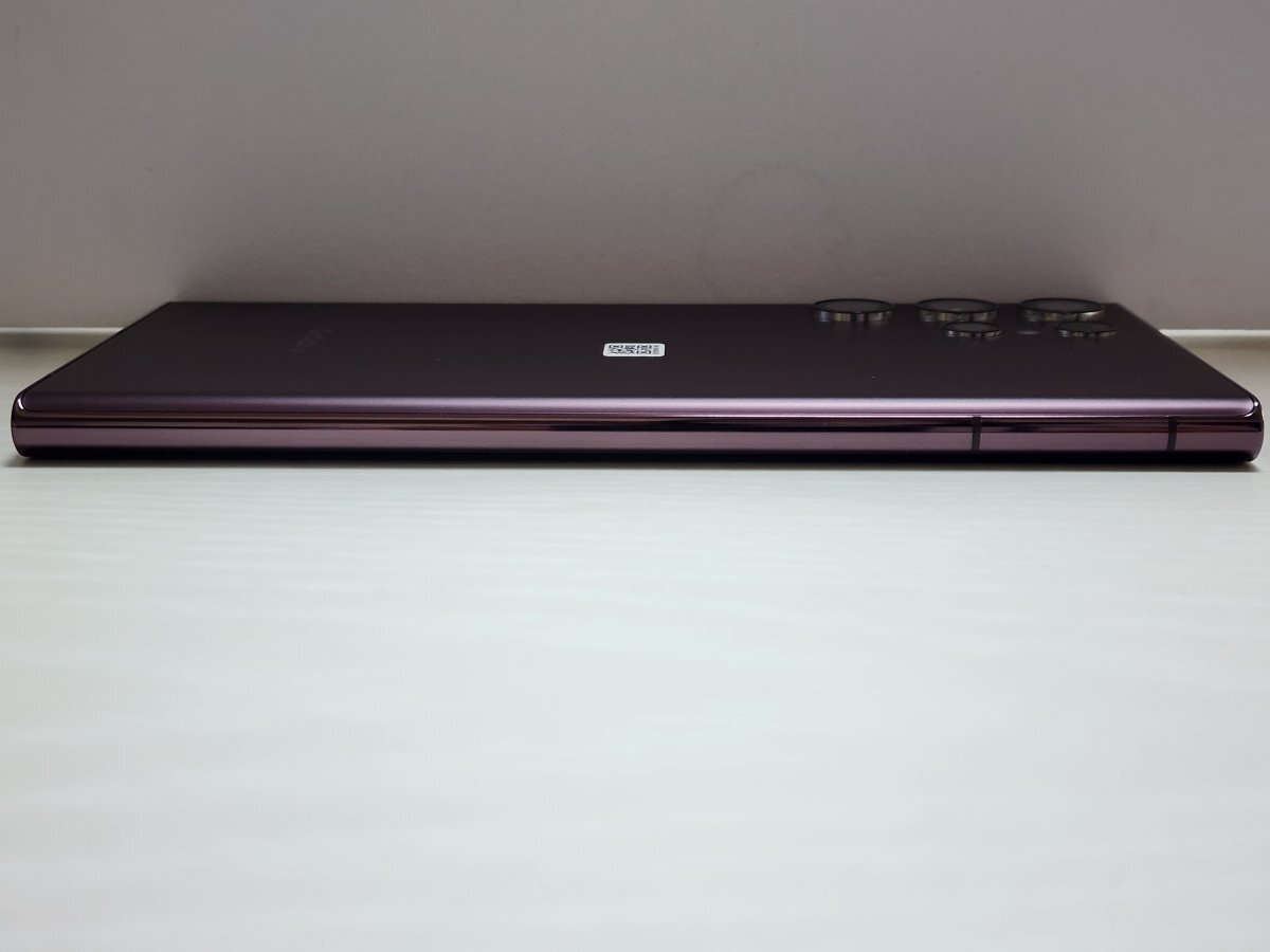 ★【50199WM】 完動品 au SCG14 SAMSUNG Galaxy S22 Ultra バーガンディ 256GB 1円 ! 1スタ！