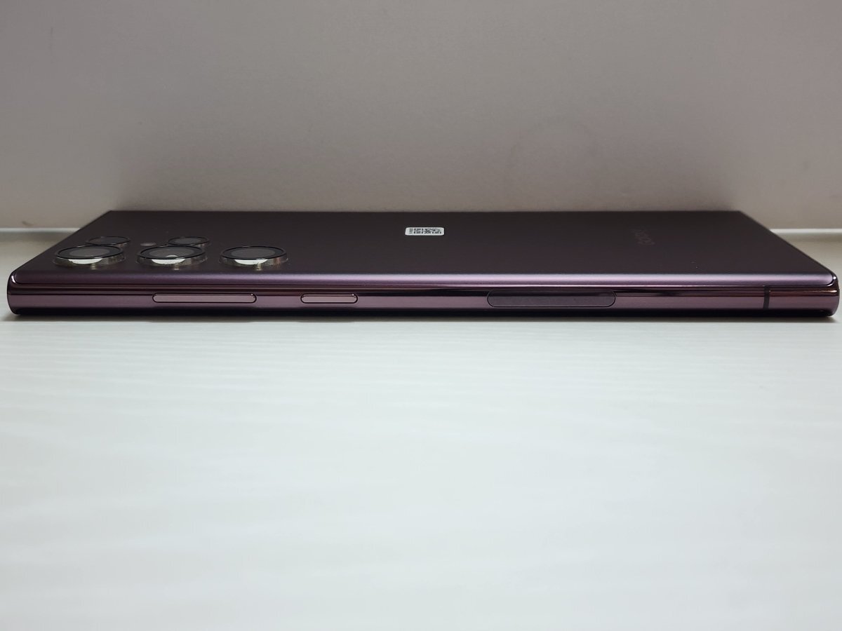 ★【50199WM】 完動品 au SCG14 SAMSUNG Galaxy S22 Ultra バーガンディ 256GB 1円 ! 1スタ！