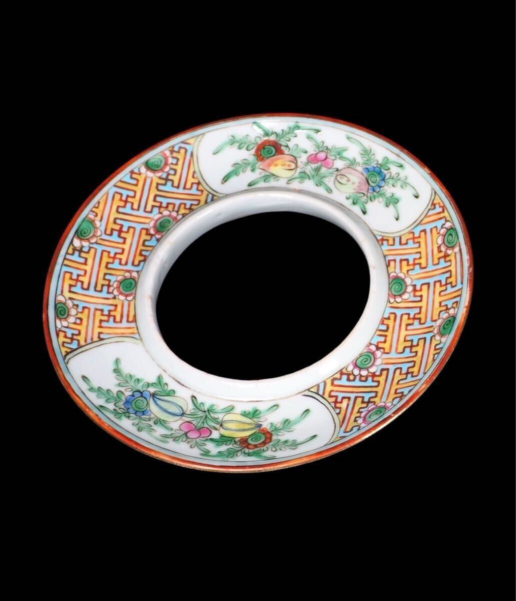 中国清朝ー民国期　磁器粉彩画　茶托・受け皿　豪華2種　繊細筆致　優品　時代もの古作保証　_3