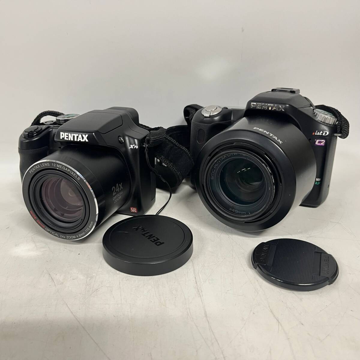 1円~【セット売り】ペンタックス PENTAX X70 ＊ist DL2 SMC PENTAX-D FA 1:2.8 50mm デジタルカメラ 単焦点レンズ 付属品あり J153290_1