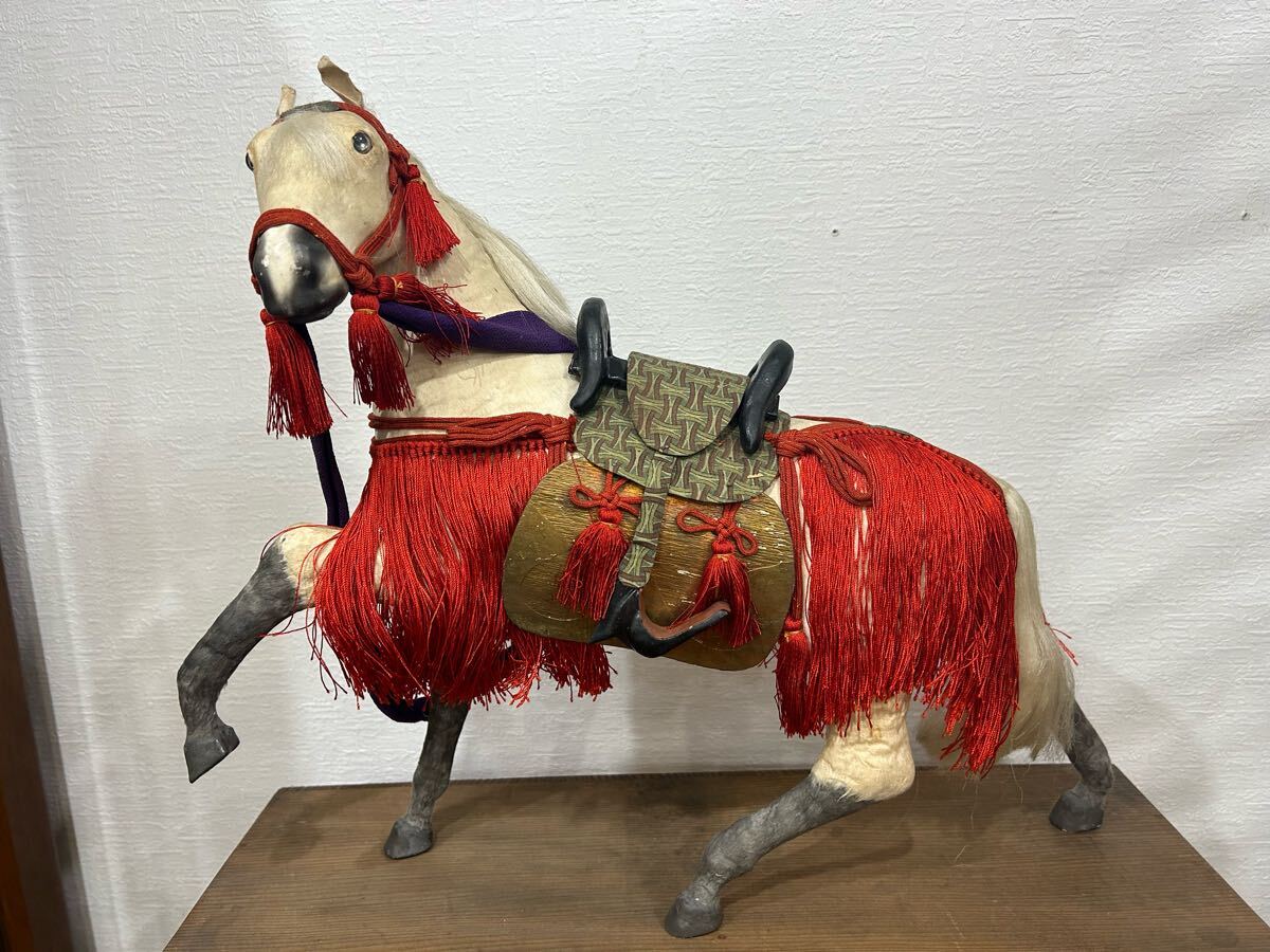 昭和レトロ 御神馬 置物 京都 小泉人形店 木箱付き 大将人形 五月人形 