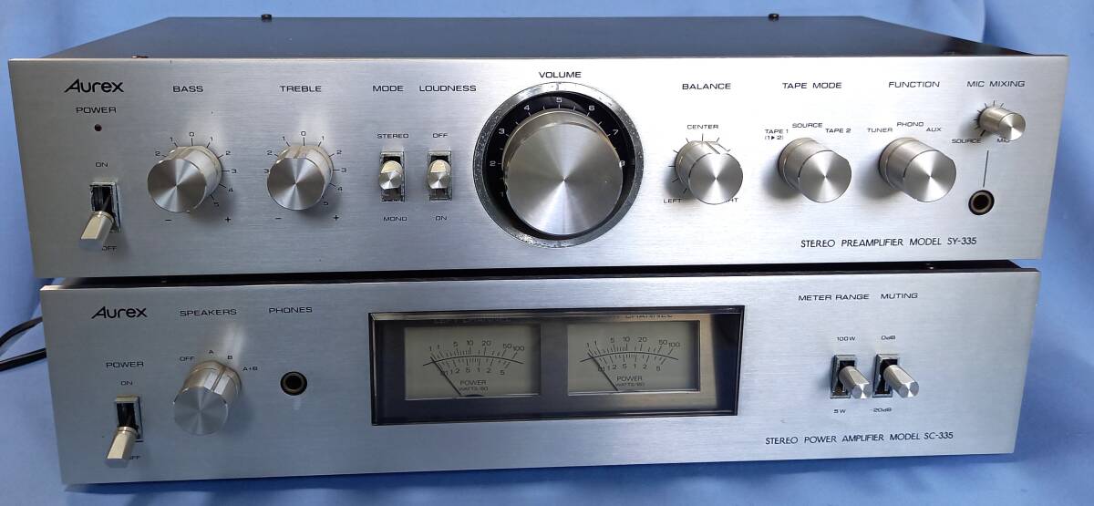 ◇ Aurex SY-335 SC-335 ◇ プリアンプ パワーアンプ セット オー
