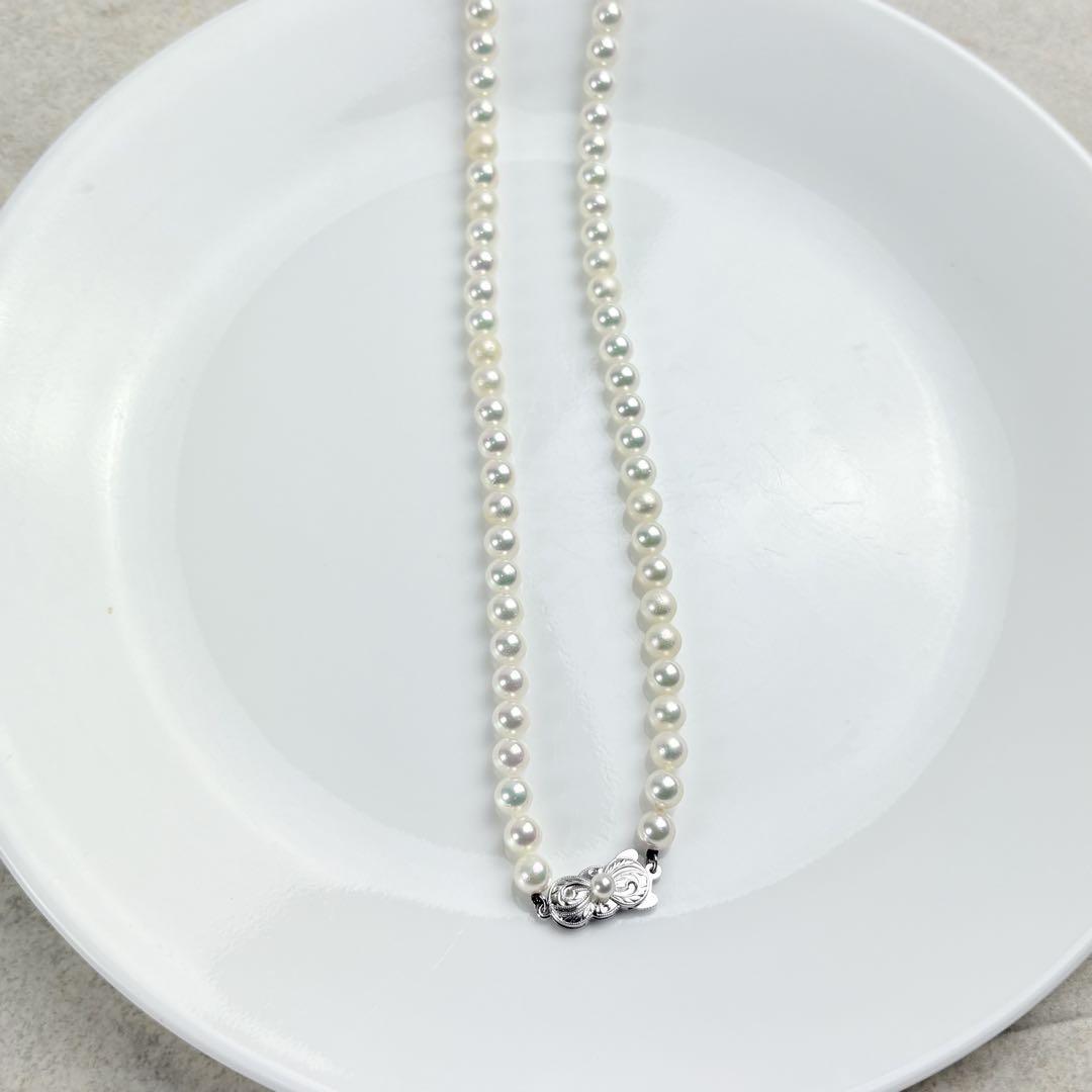 オーロラ級 花珠 ☆ 現行クラスプ MIKIMOTO ミキモト あこや真珠 アコヤ真珠 全長48cm 一粒6mm程 パールネックレス 本真珠 M刻印 照り最強 _4