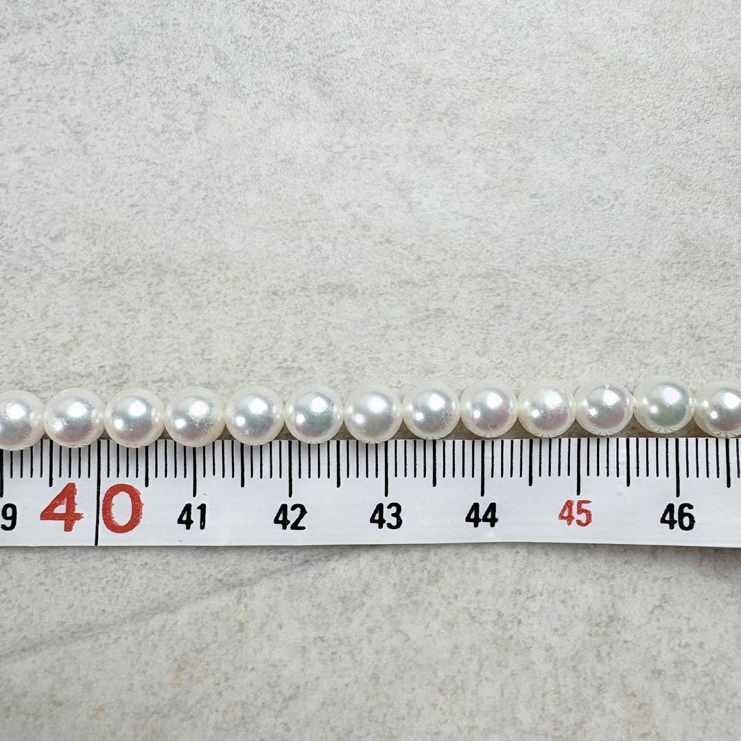 オーロラ級 花珠 ☆ 現行クラスプ MIKIMOTO ミキモト あこや真珠 アコヤ真珠 全長48cm 一粒6mm程 パールネックレス 本真珠 M刻印 照り最強 _7