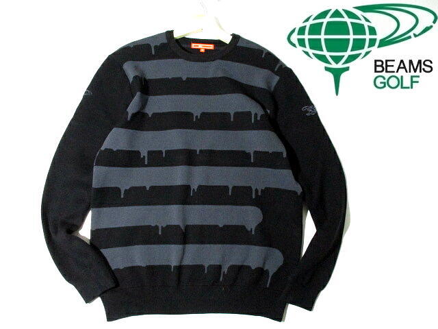 定価26400円■ 即決　ビームスゴルフ　2023年モデル　LIXTICK × BEAMS GOLF 　リックスティック別注 ドリップ ニット　セーター　Mサイズ_1