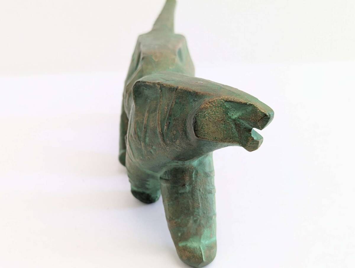 三枝惣太郎 鉄製 置物 寅 虎 トラ 動物 インテリア オブジェ 日展彫刻