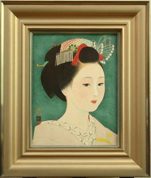 ☆最終値下げ◇加藤晨明 「舞妓」 5号 共シール 三越取扱 師・岳陵 日