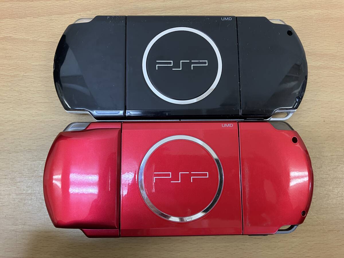 小703-260　PSP 3000　本体　2つ セット　レッド　ブラック　PlayStation Portable　SONY　ソニー　ゲーム機　中古品　★_2