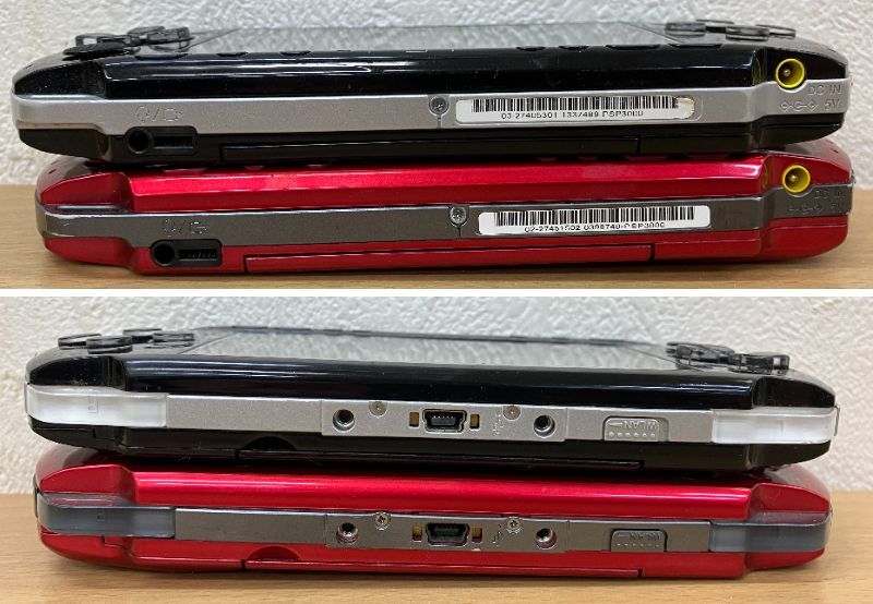 小703-260　PSP 3000　本体　2つ セット　レッド　ブラック　PlayStation Portable　SONY　ソニー　ゲーム機　中古品　★_4