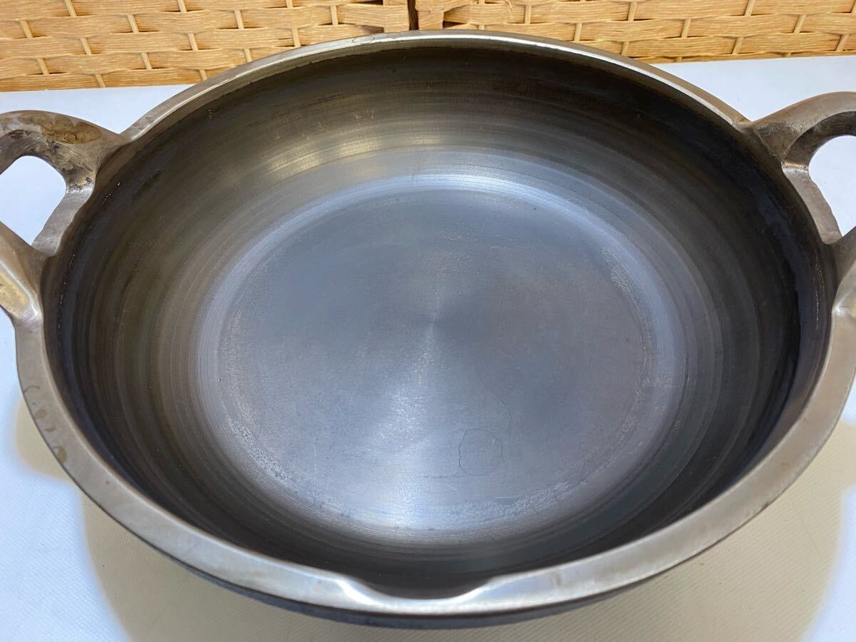 54532【自宅保管品】山王堂 久慈砂鉄 天麩羅鍋 南部鉄器 てんぷら鍋