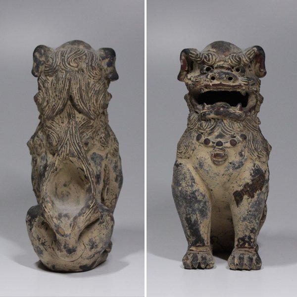 TAKIYA】7829 琉球古典焼『シーサー』獅子 沖縄 やちむん 壷屋焼 民藝