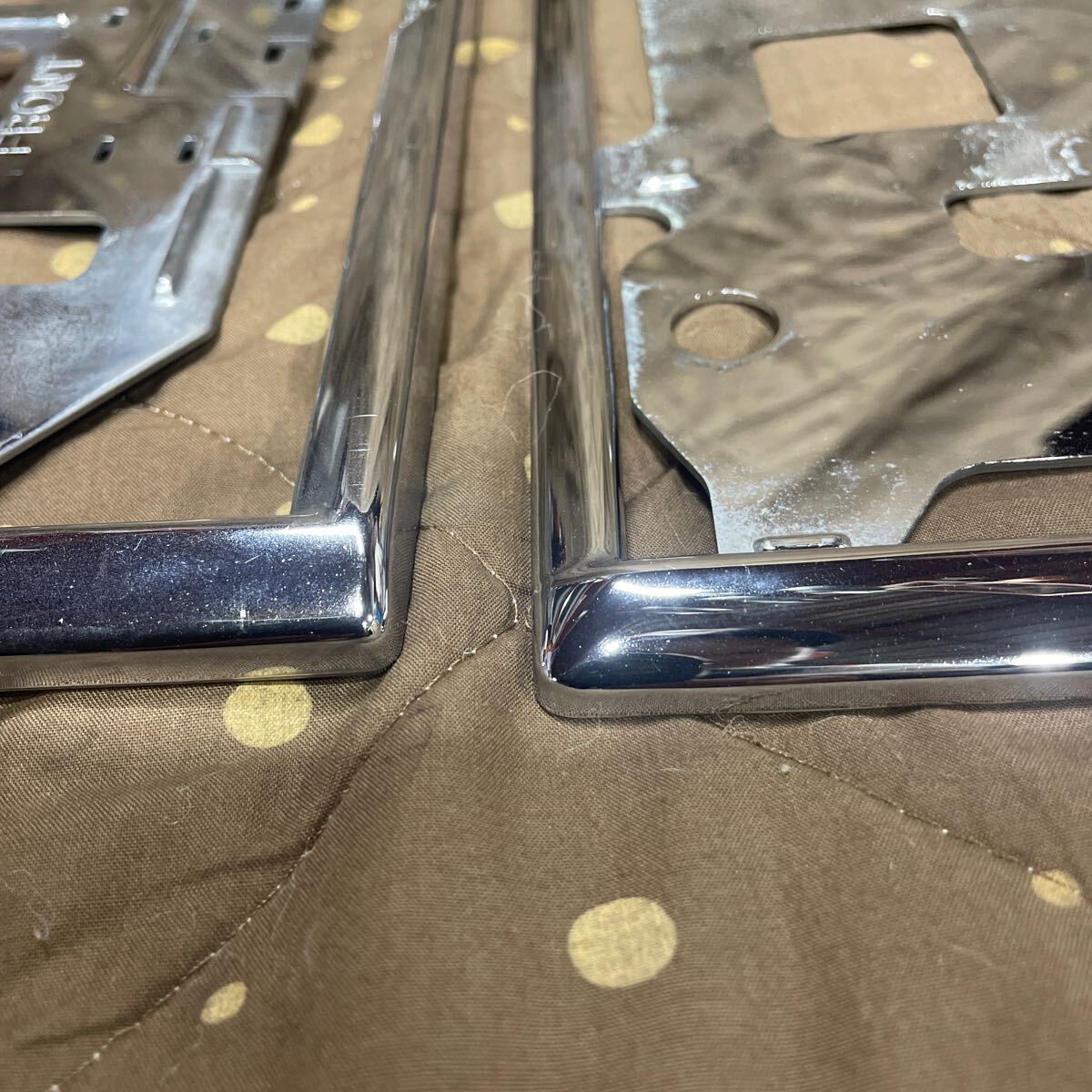 ホンダ純正 ナンバーフレーム メッキ フロント、リヤセット　中古品！_5