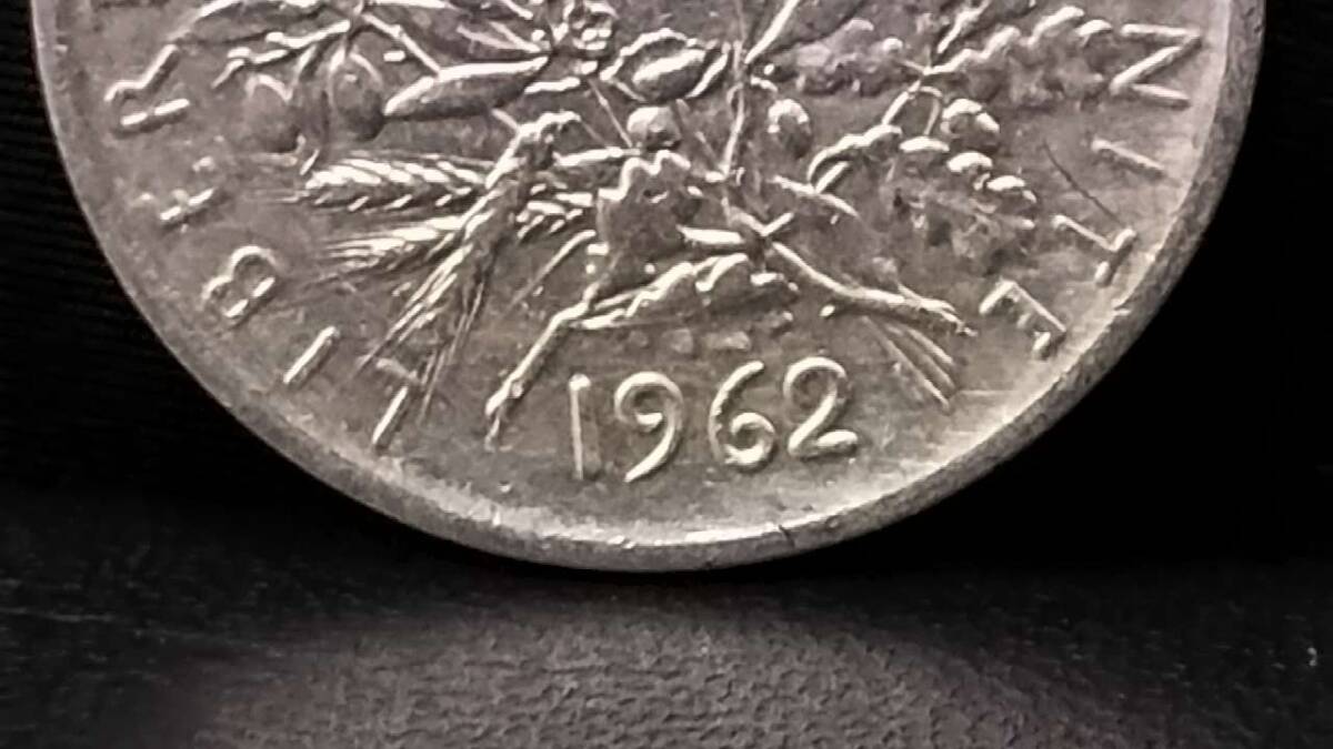1円～スタート☆ 外国銀貨 フランス 5フラン銀貨 1962年 種をまく人 