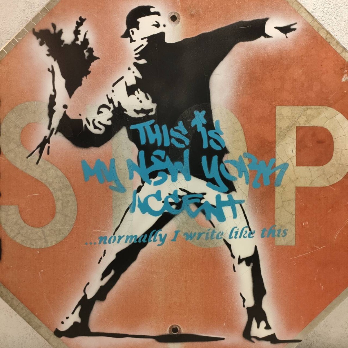 ★バンクシー　ストリートサイン　大型　Banksy　バンクシー　ロードサイン　道路標識_5