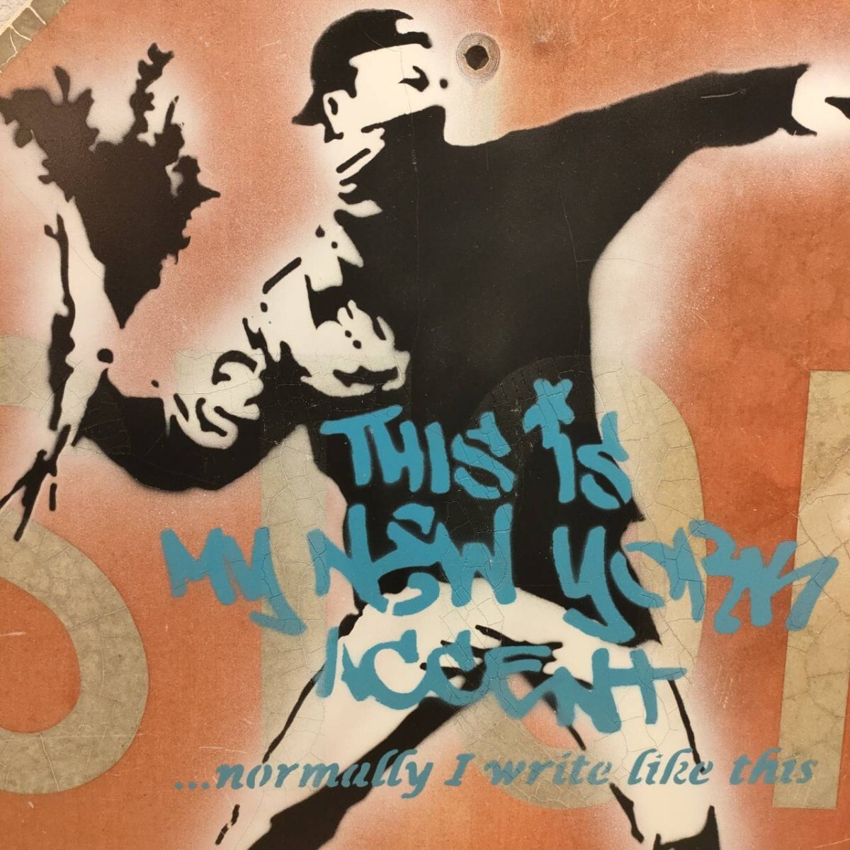 ★バンクシー　ストリートサイン　大型　Banksy　バンクシー　ロードサイン　道路標識_6