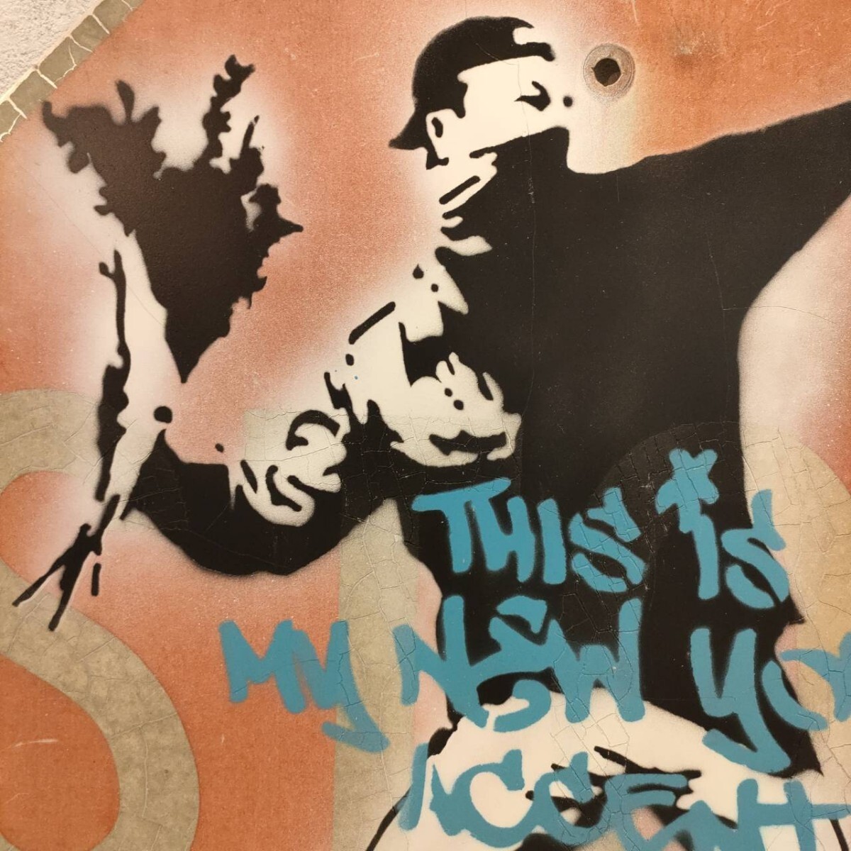 ★バンクシー　ストリートサイン　大型　Banksy　バンクシー　ロードサイン　道路標識_7