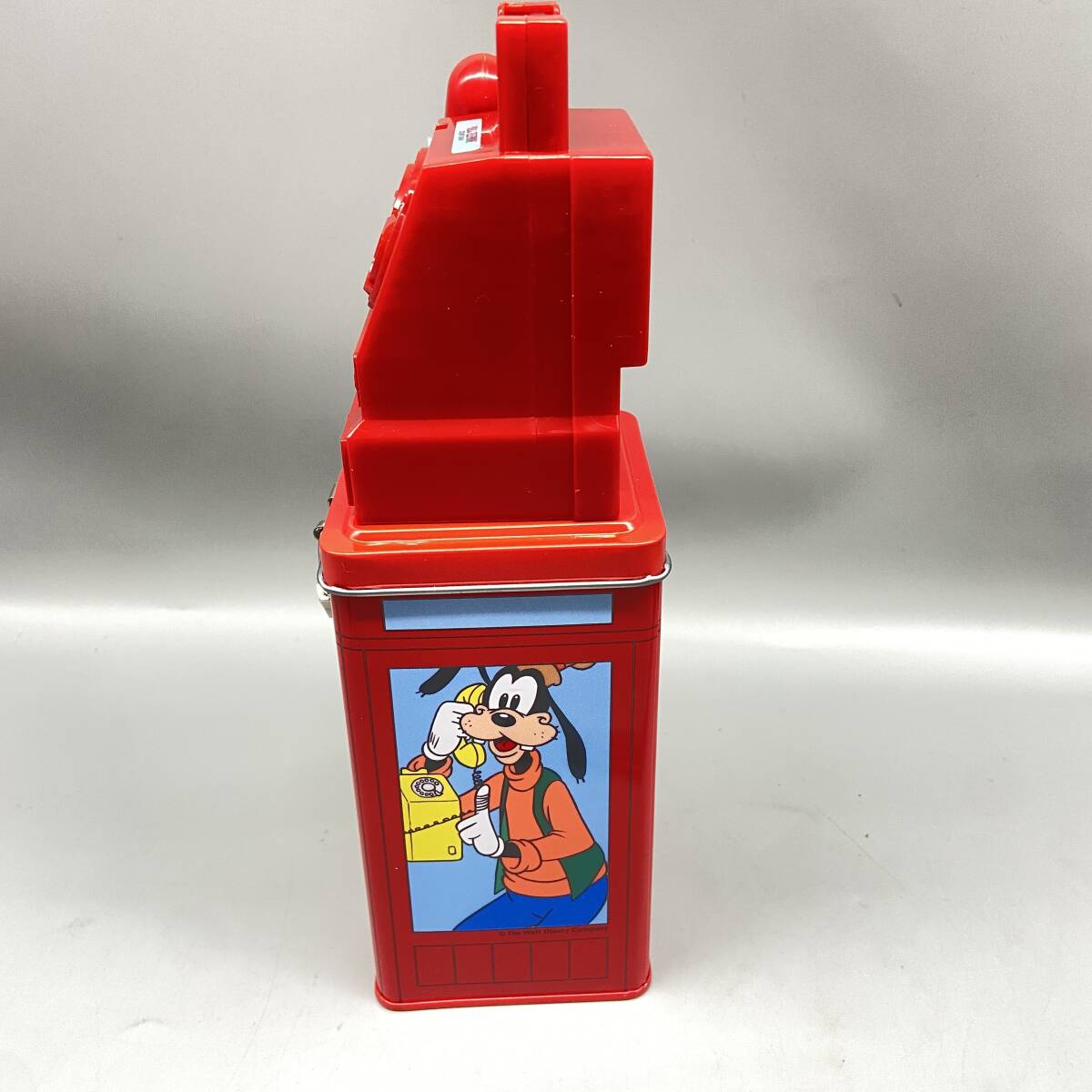 Σおそらく未使用品 ディズニー ミッキー ミニー ドナルドダック 公衆電話型貯金箱 第一生命 非売品 鍵付き レトロ 長期保管品ΣX50700_6