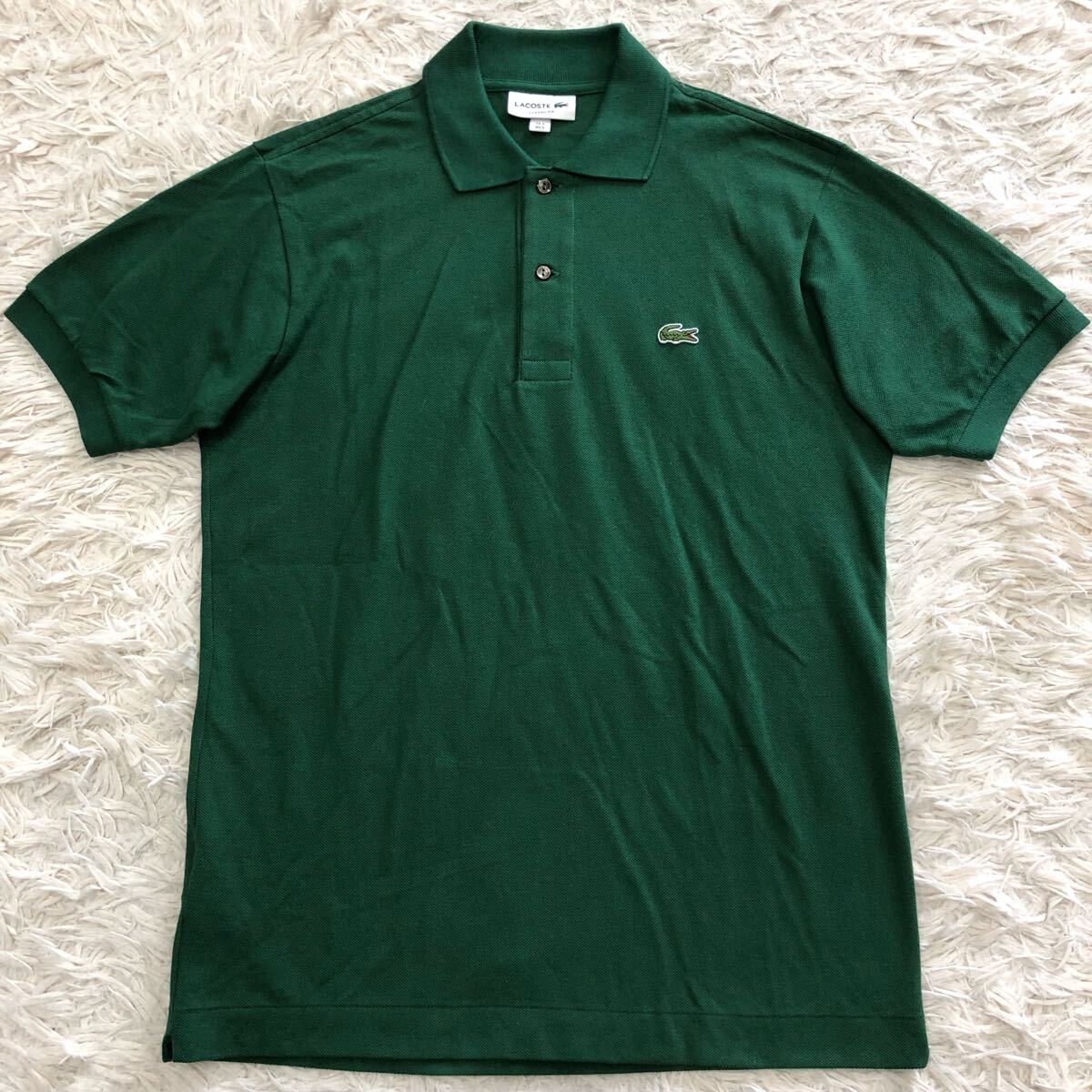 ラコステ【夏の主役】LACOSTE 半袖 ポロシャツ グリーン ワンポイント