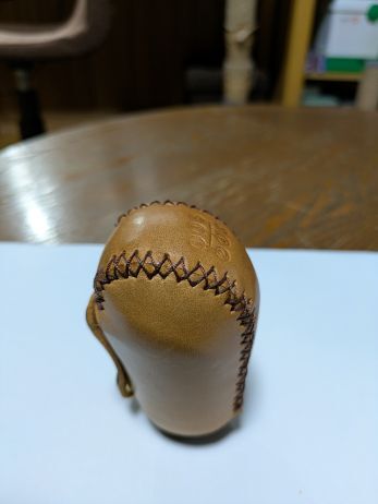ジムニー シエラ JB64W JB74W レザー マニュアルシフトノブカバー　キャメル　ステッチブラウン　刻印シフトパターン_3