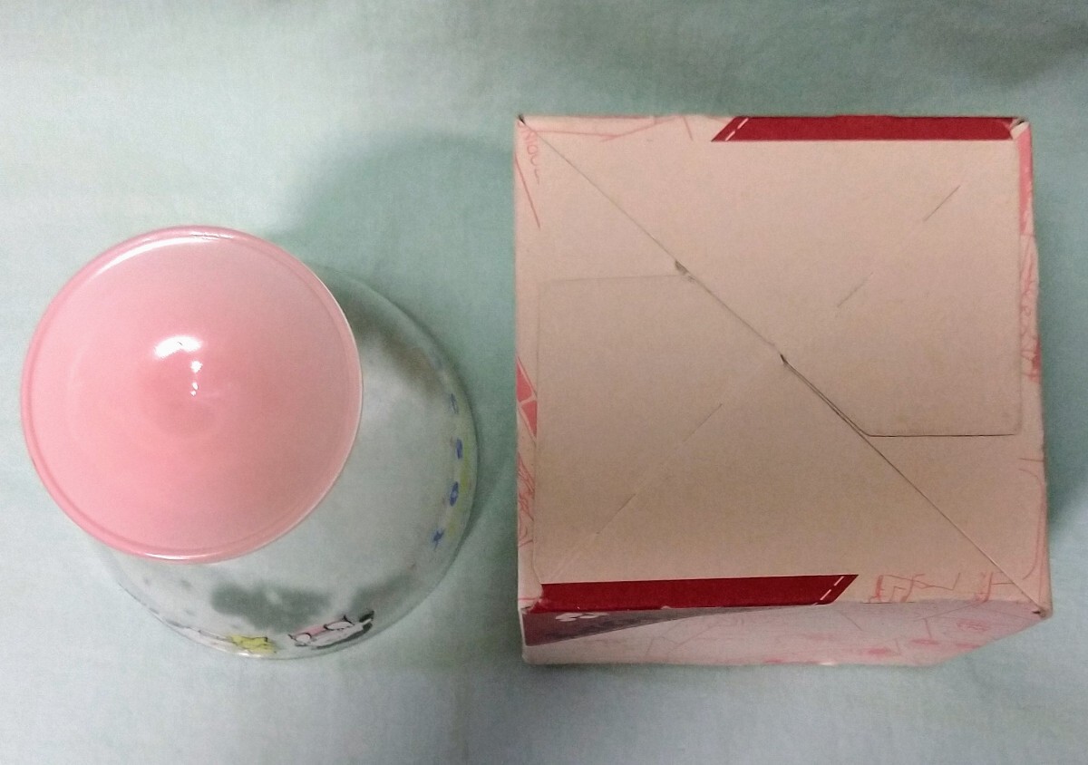 ◇スヌーピーSNOOPY　デザートグラス　外箱有／未使用・昭和レトロ・ヴィンテージ・ガラス_6