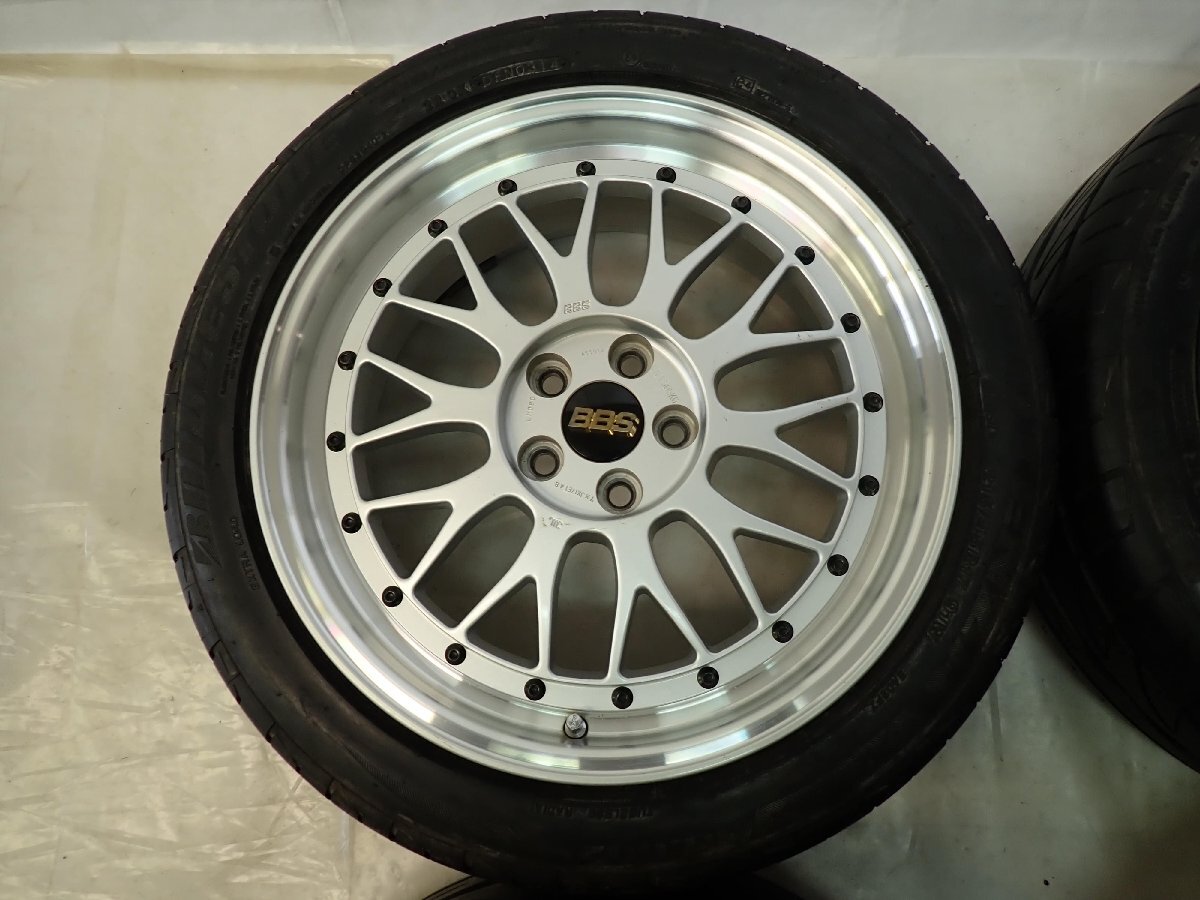 夏4本 会社宛送料無料 215/45R17×7.5J 91W ブリヂストン ポテンザ BS アドレナリン 14年製 BBS LM090 アルミ プリウス インプ 86 NO,F6370_2