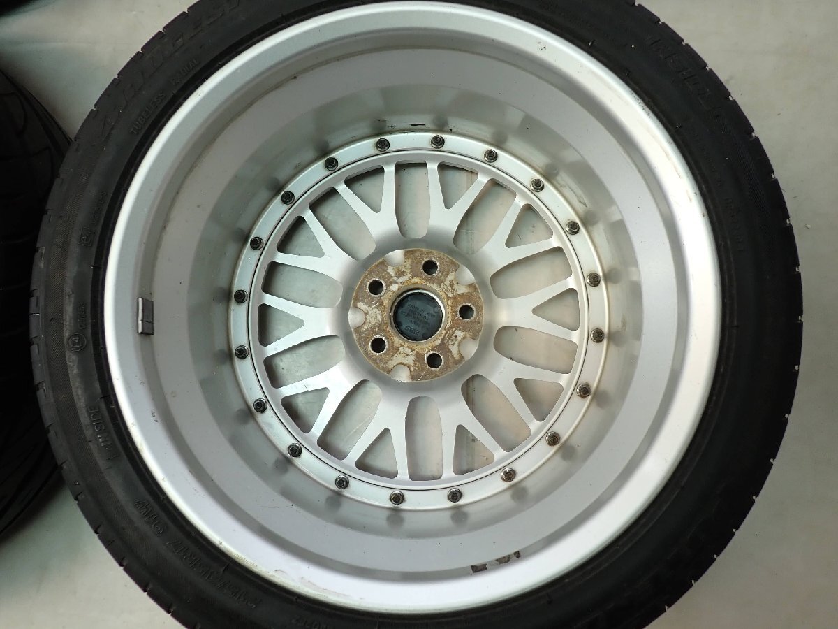 夏4本 会社宛送料無料 215/45R17×7.5J 91W ブリヂストン ポテンザ BS アドレナリン 14年製 BBS LM090 アルミ プリウス インプ 86 NO,F6370_6