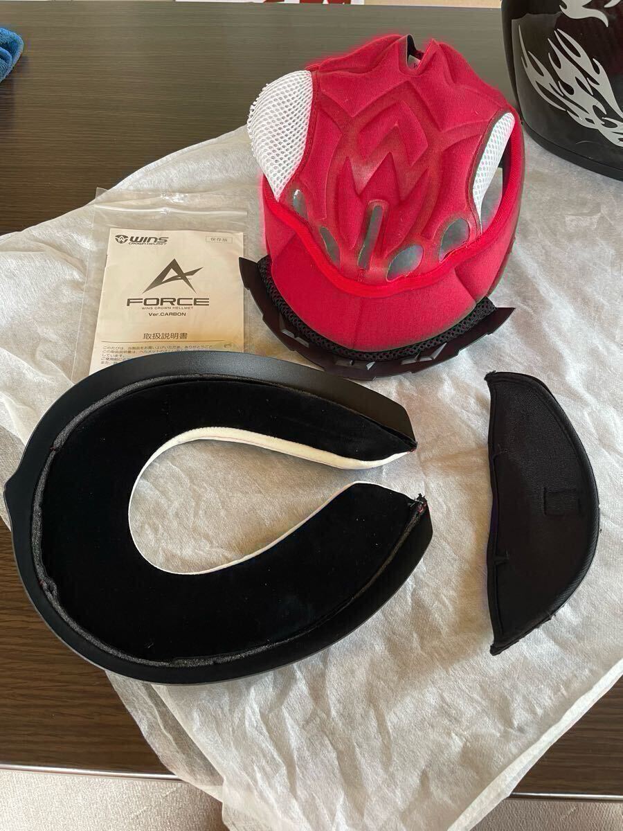 WINS エー・フォースカーボンフルフェイスヘルメット　Ｌサイズ_8