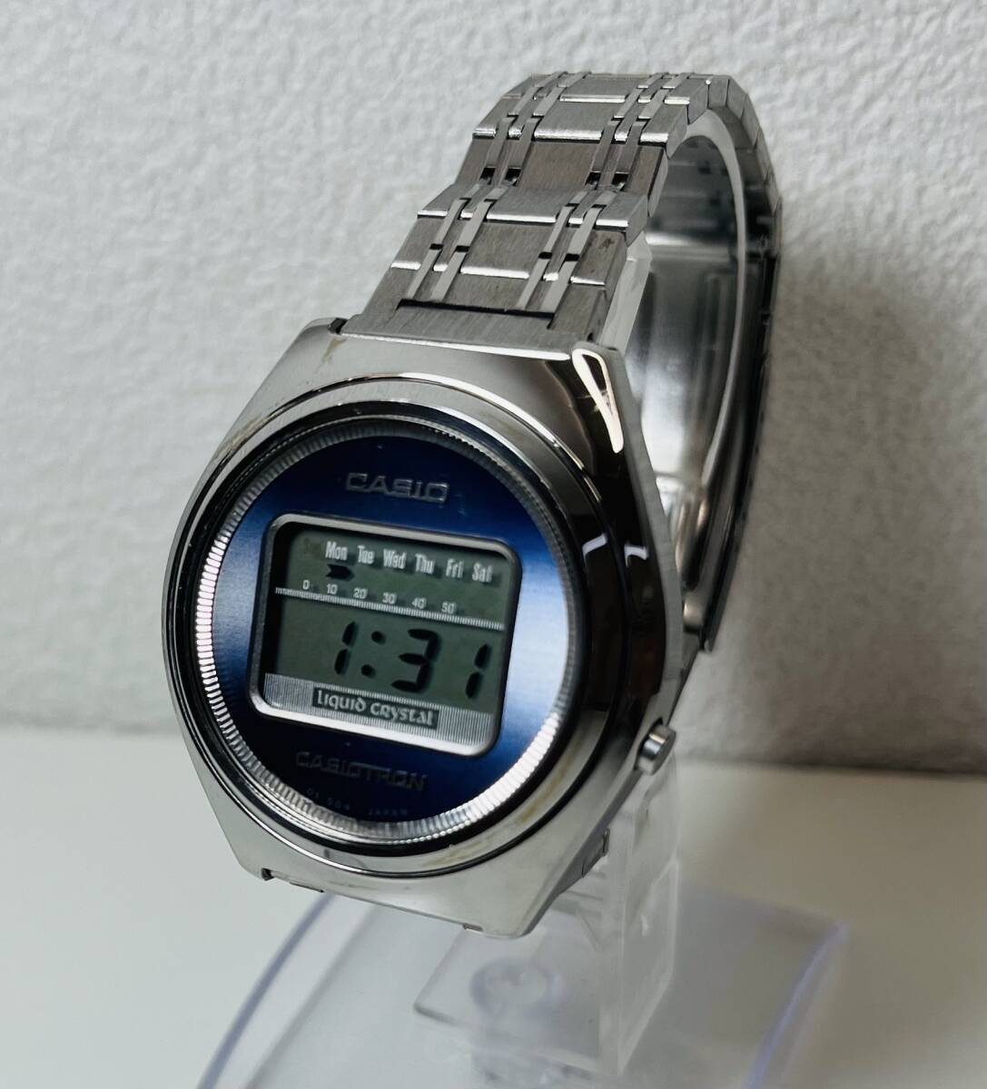 カシオ/CASIO/カシオトロン/稼働品/01-502/シルバー/デジタル時計