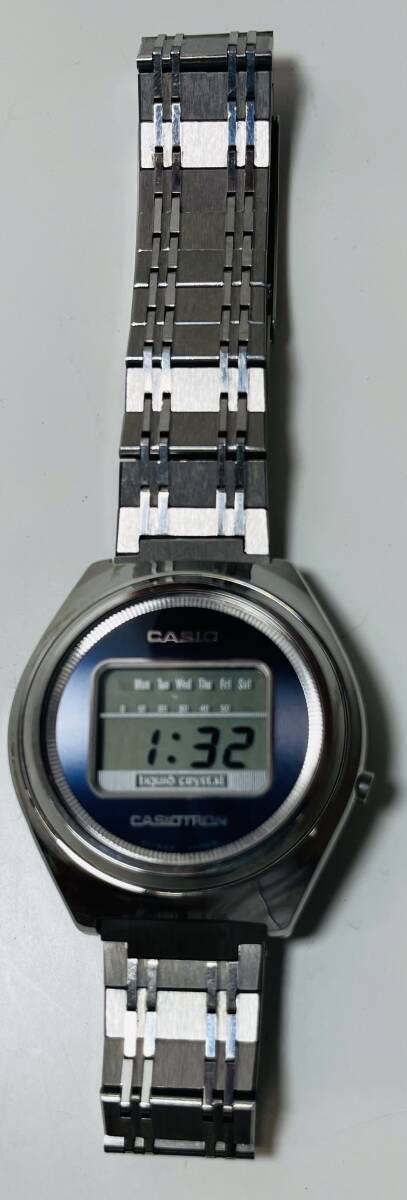 カシオ/CASIO/カシオトロン/稼働品/01-502/シルバー/デジタル時計