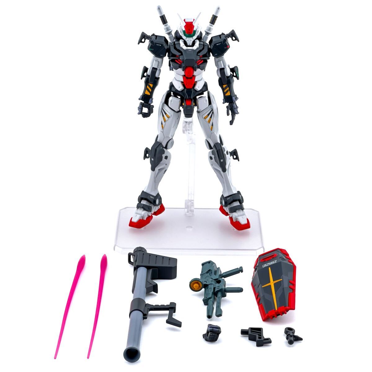 HG 1/144 01ガンダム 塗装済 完成品 ガンプラ ジークアクス 赤いガンダム_10