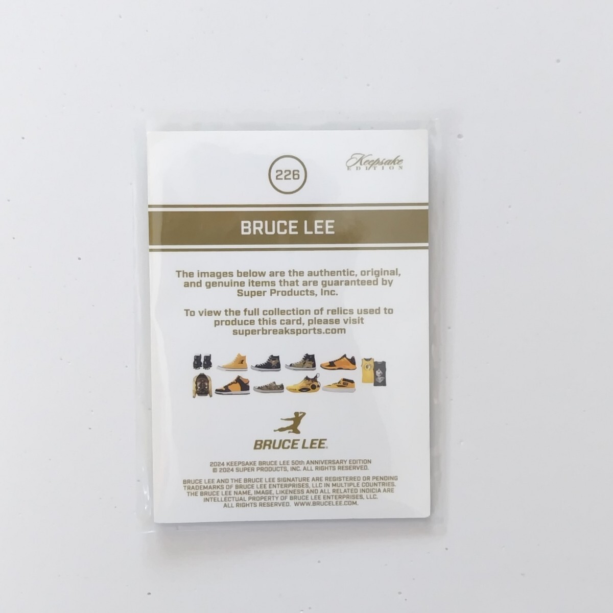ブルース・リーのレリックカード 【2024 SUPER BREAK BRUCE LEE KEEPSAKE KALEIDOSCOPE 50th ANNIVERSARY EDITION】_2